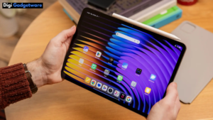 a man having the best Android tablet in his hand