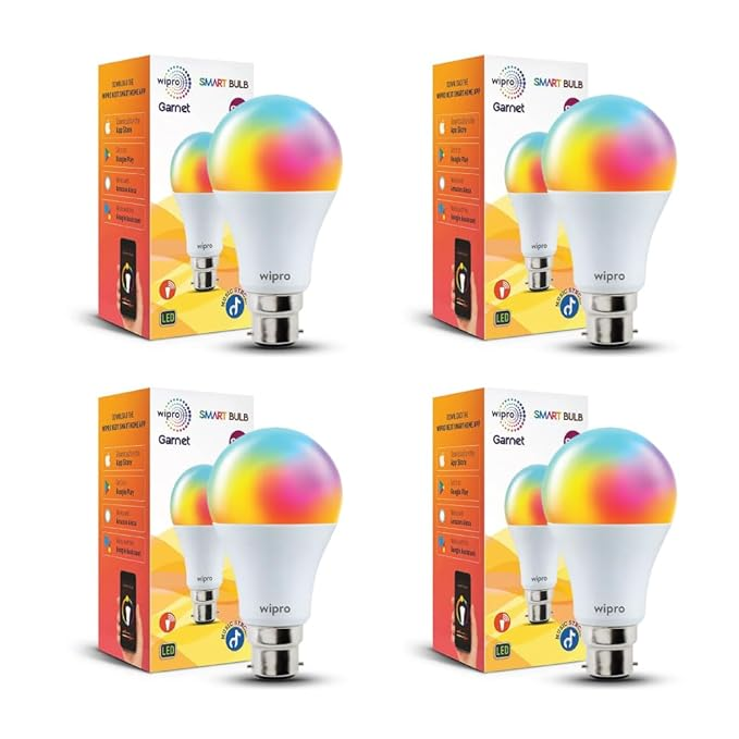wipro 9W B22D WiFi LED Smart Bulb with Music Sync Function